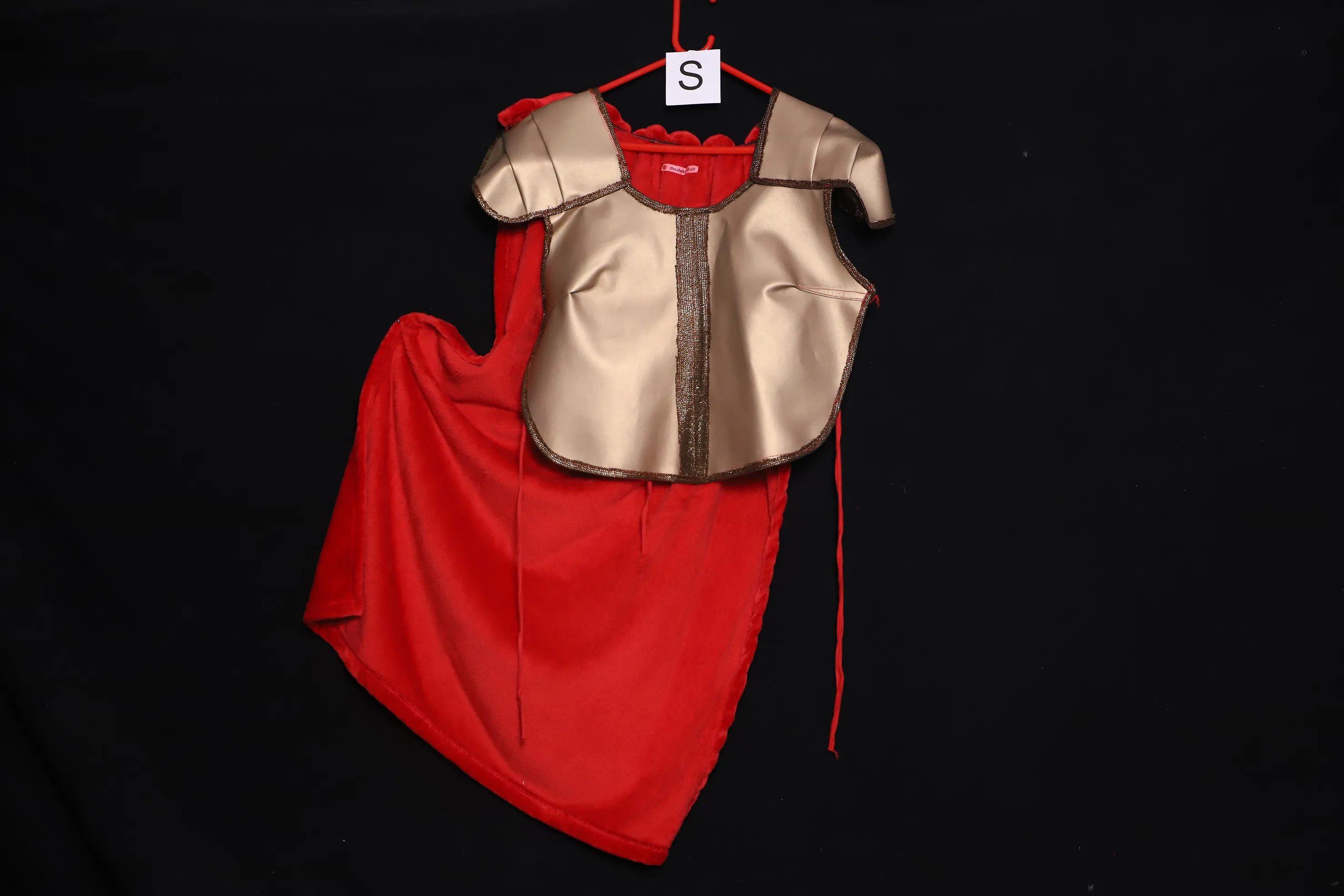 Verkleidung S mit Umhang, gold-rot ( S0352 )