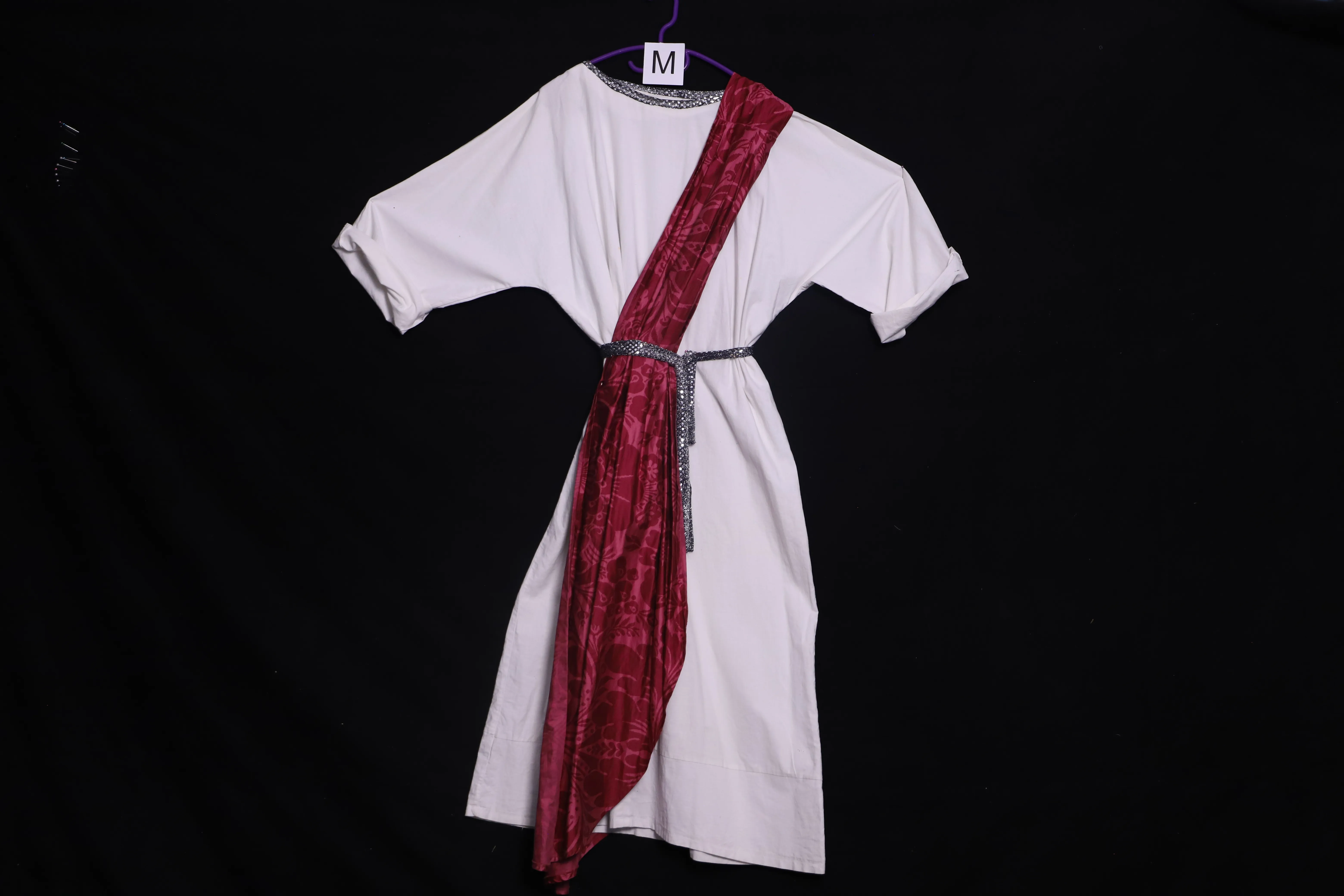 Verkleidung M mit Schärpe, weiss-rot ( M0132 )