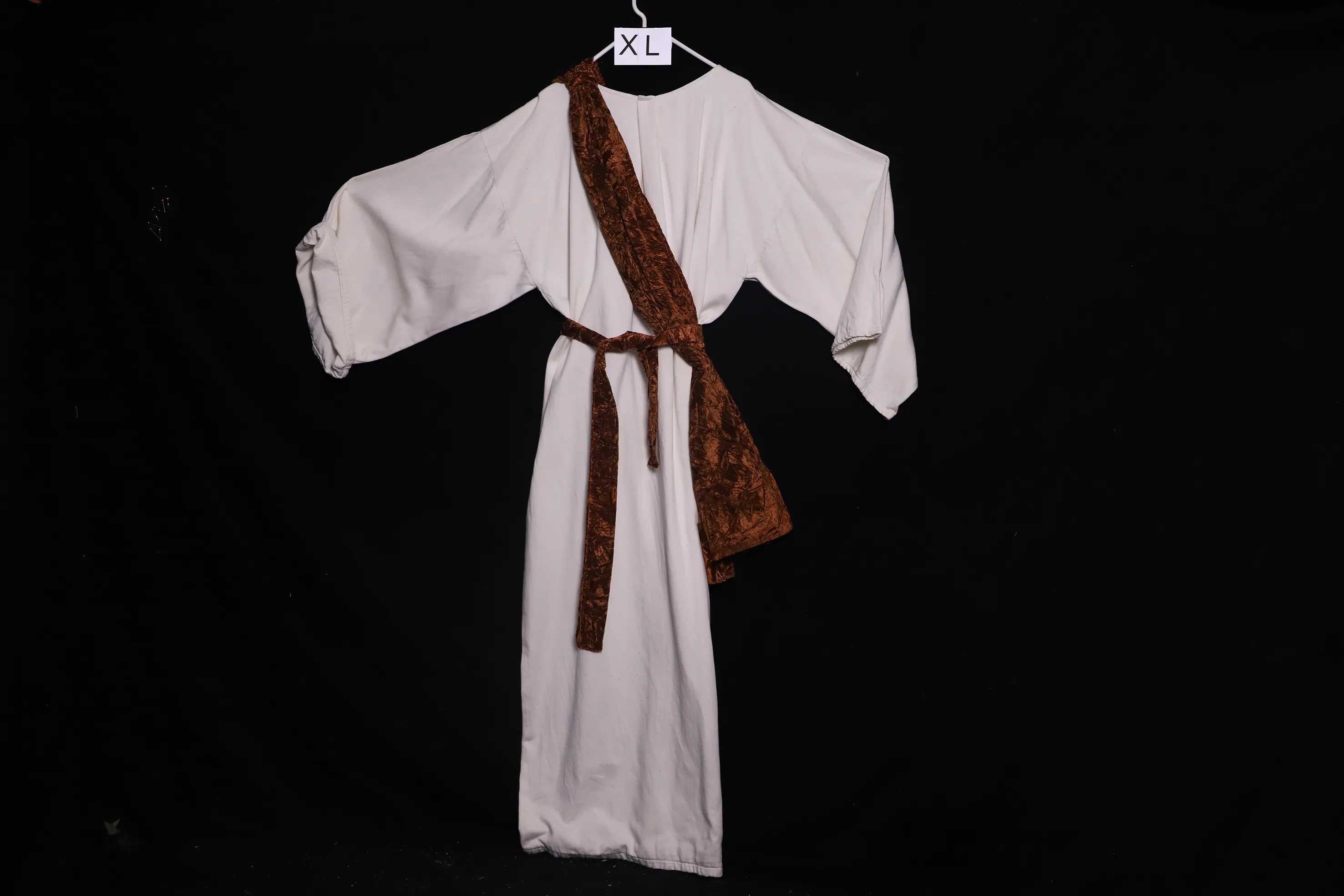 Verkleidung XL mit Schärpe, weiss-braun ( XL0185 )