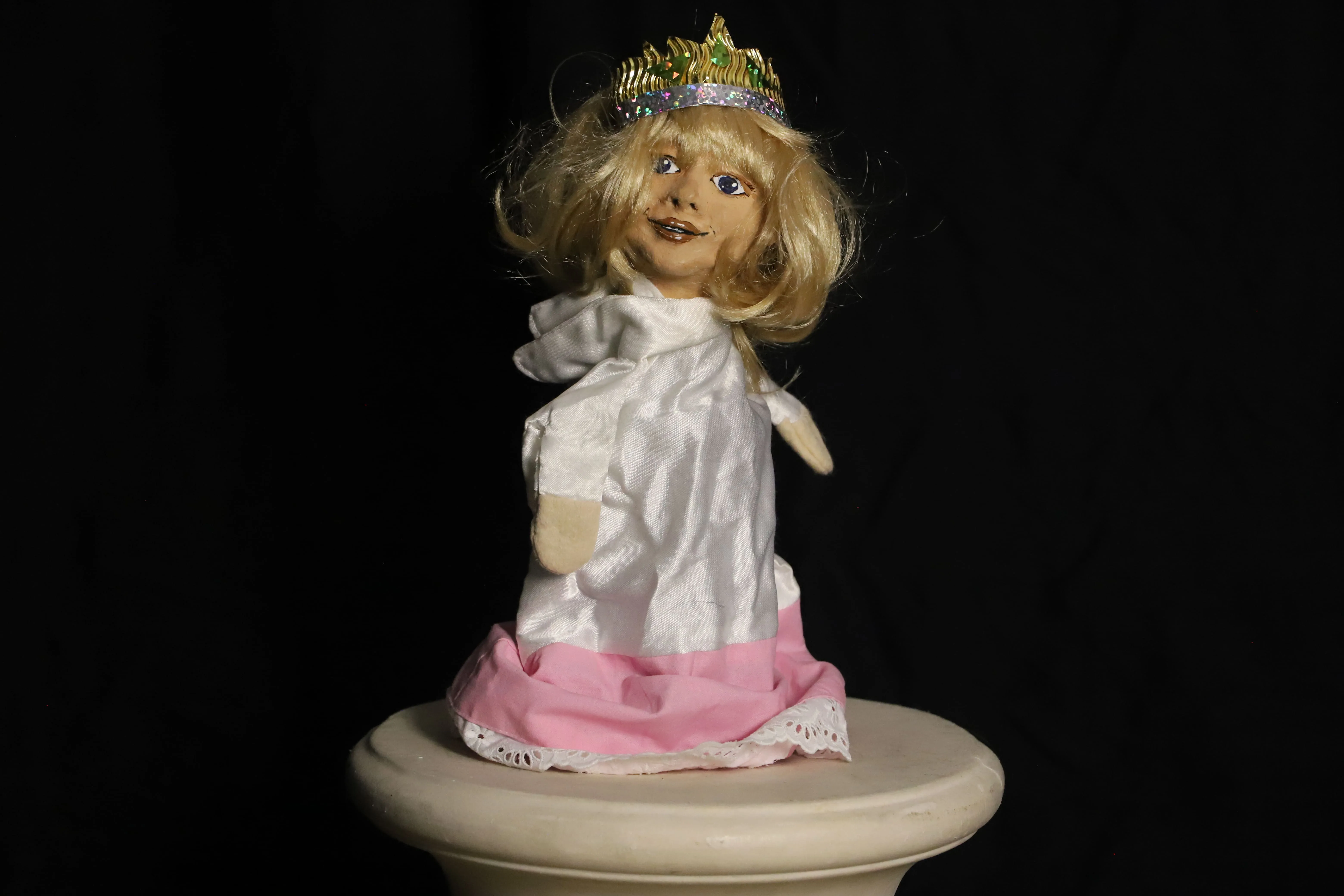 Handpuppe ( blonde Prinzessin mit Krone )