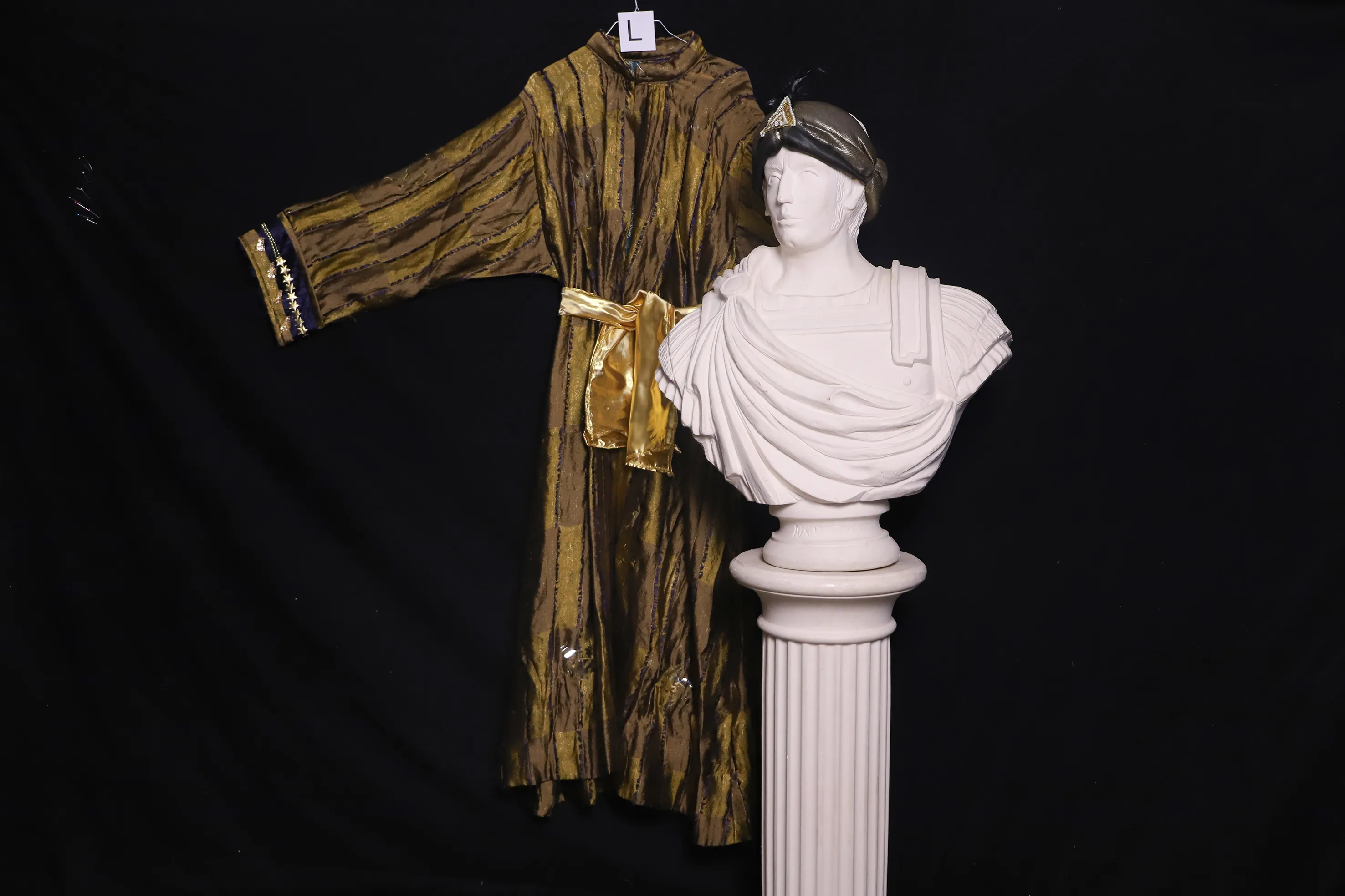 Verkleidung L mit Kopfbedeckung, gold-braun ( L0334 )