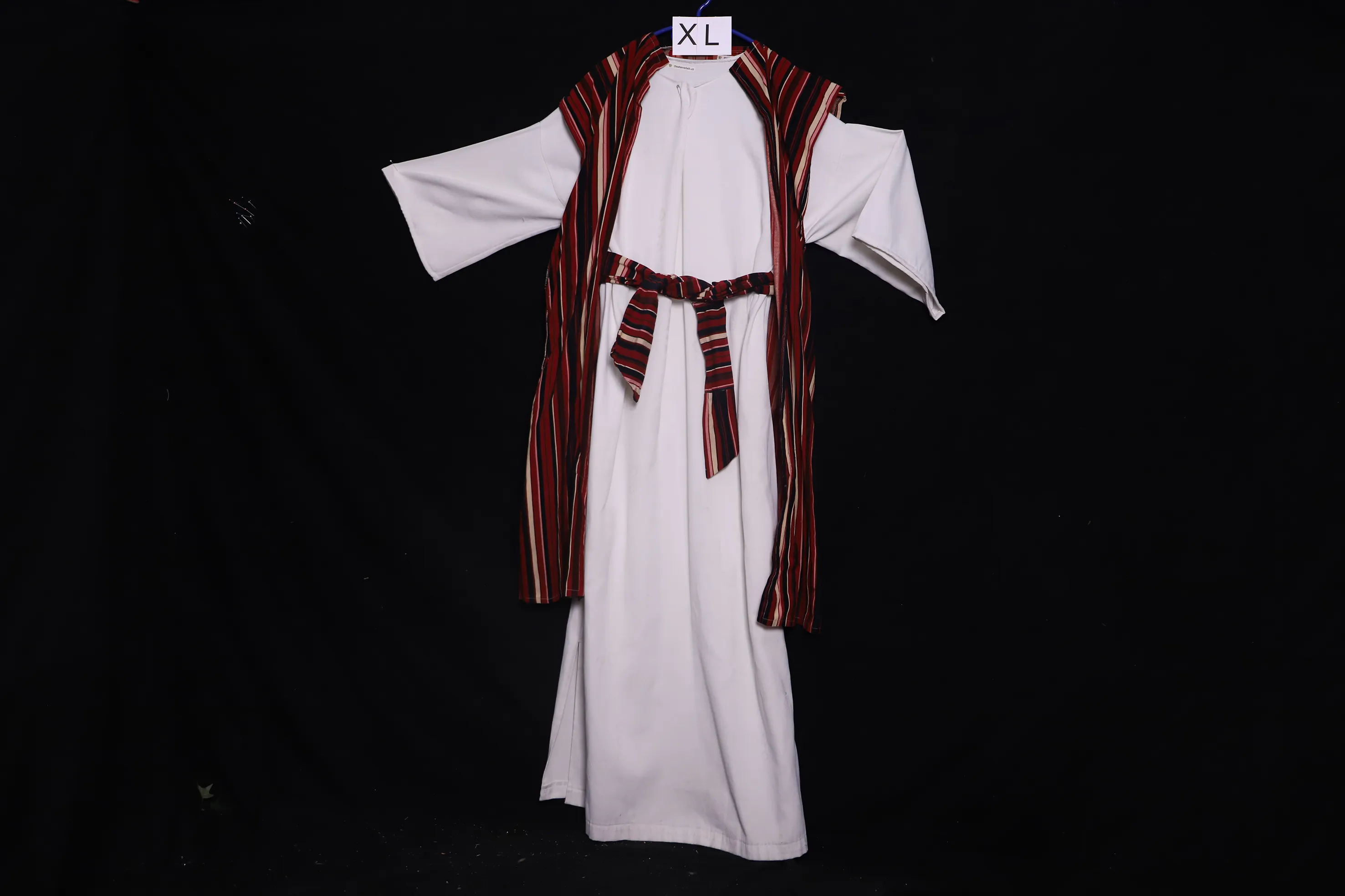 Verkleidung XL mit Umhang, weiss-rot ( XL0168 )