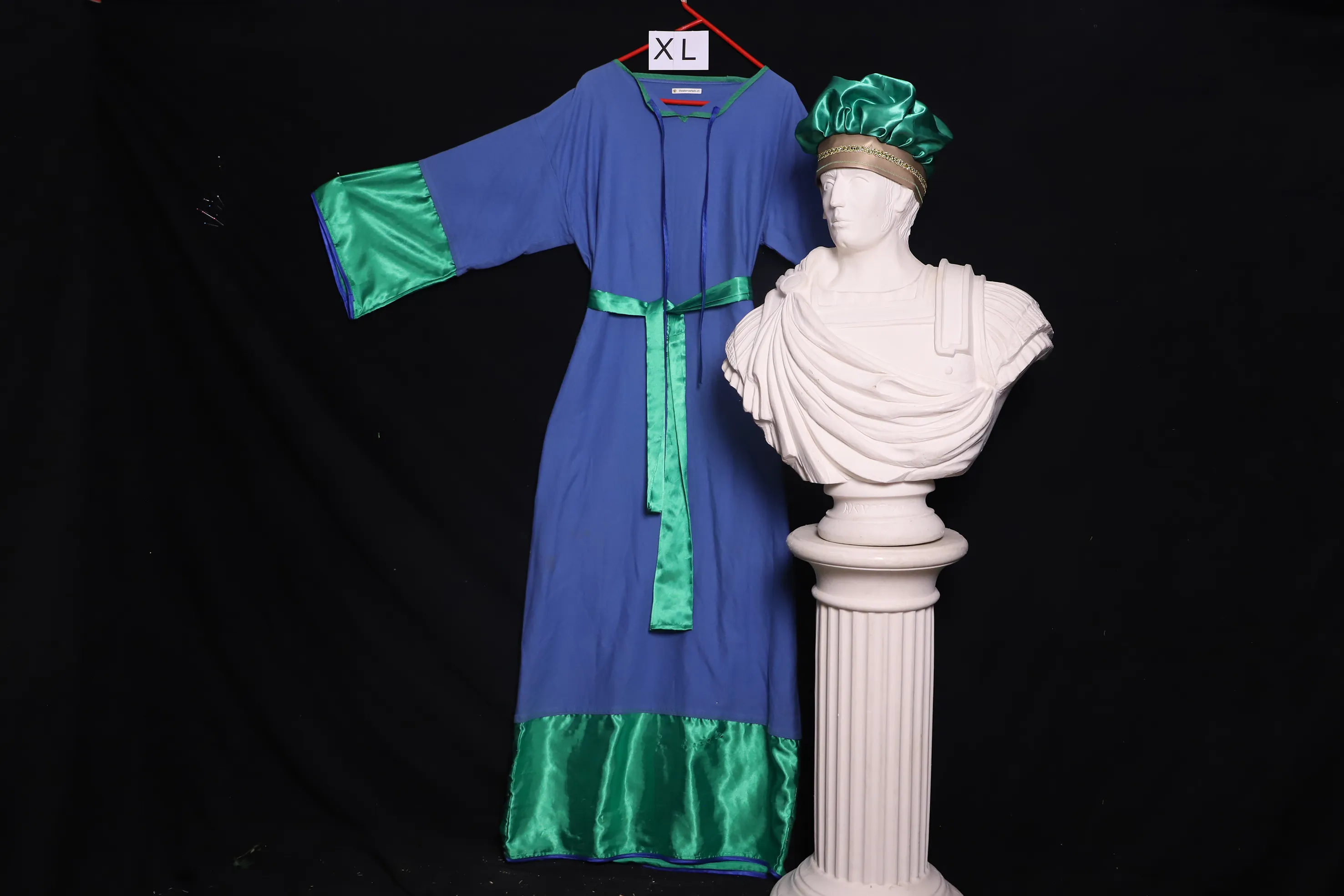 Verkleidung XL mit Kopfbedeckung, blau-grün ( XL0647 )