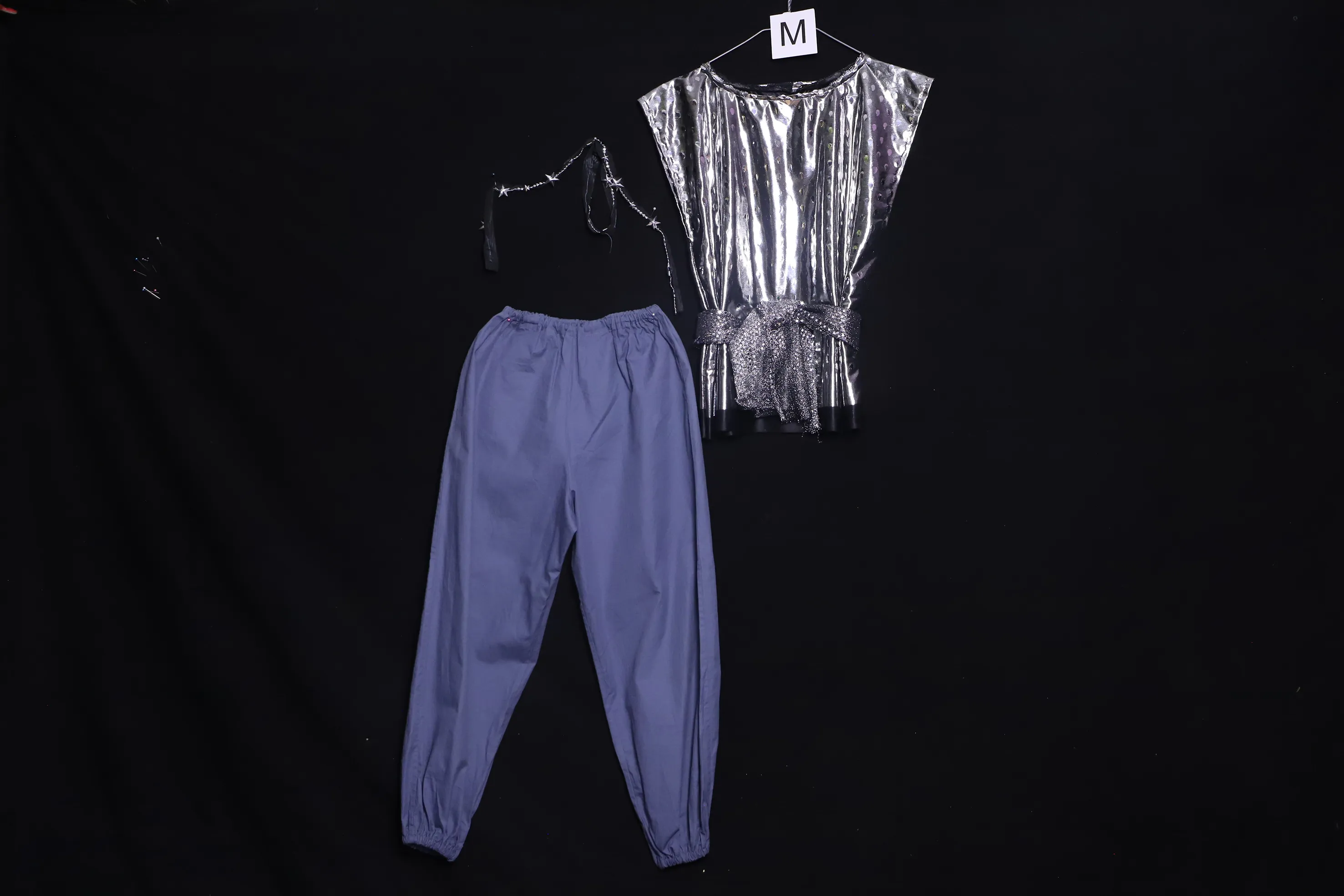 Verkleidung M, Diener silber-blau ( M0204 )