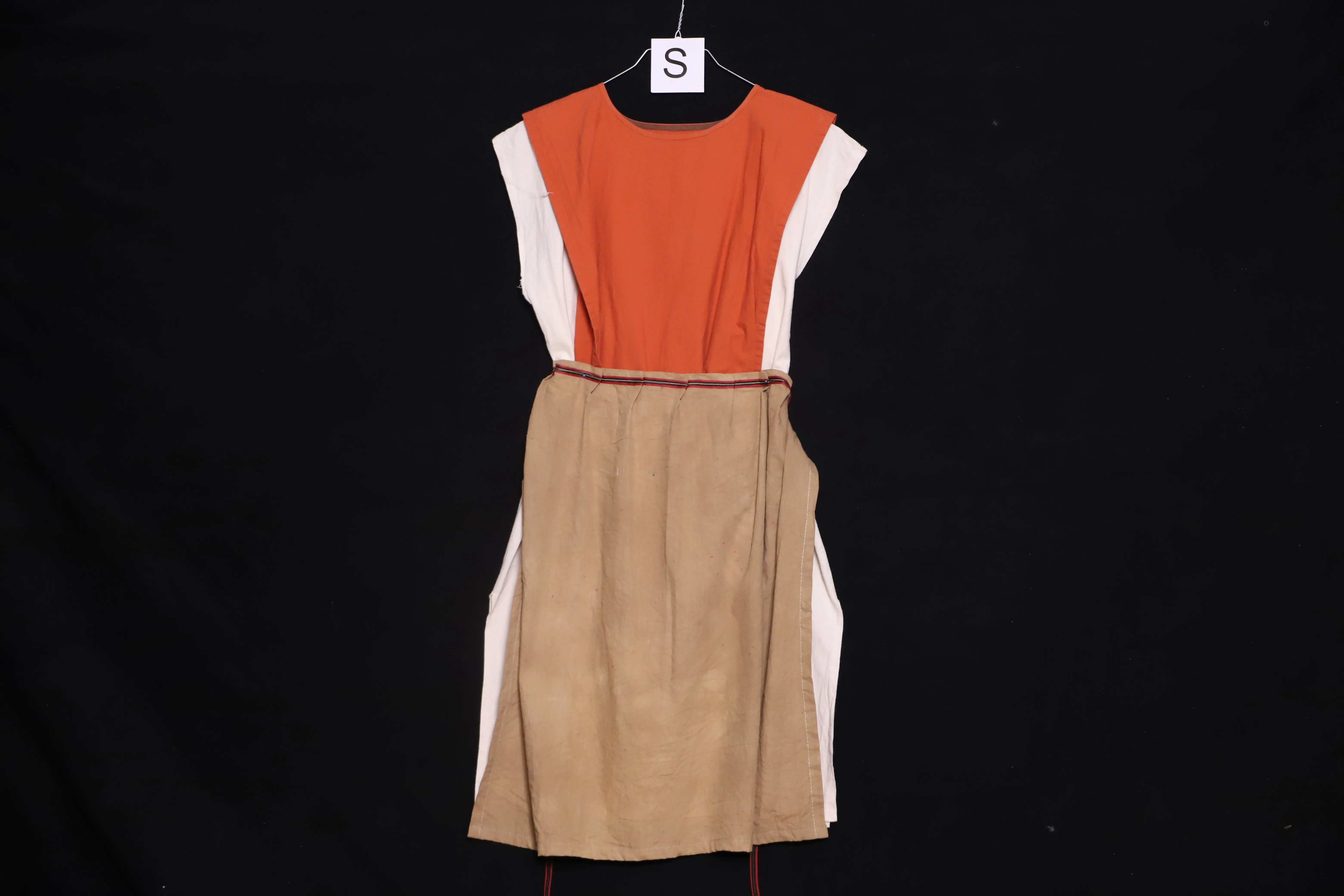 Verkleidung S mit Schürze, beige-orange ( S0872 )