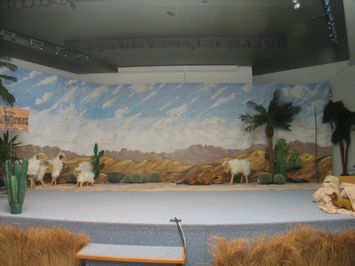 Kulisse Wüste selbst gemalt