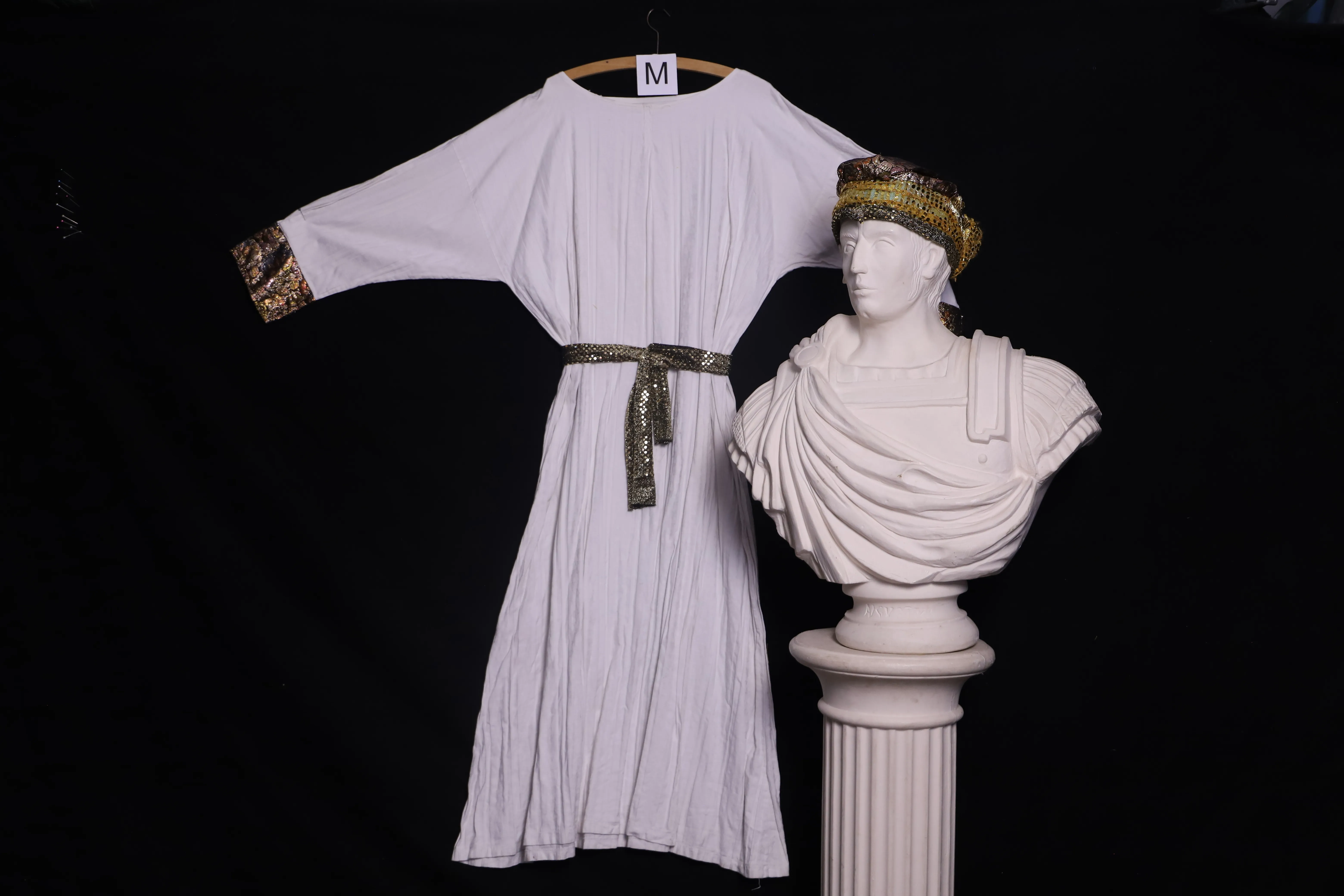 Verkleidung M mit Kopfbedeckung, weiss ( M0144 )