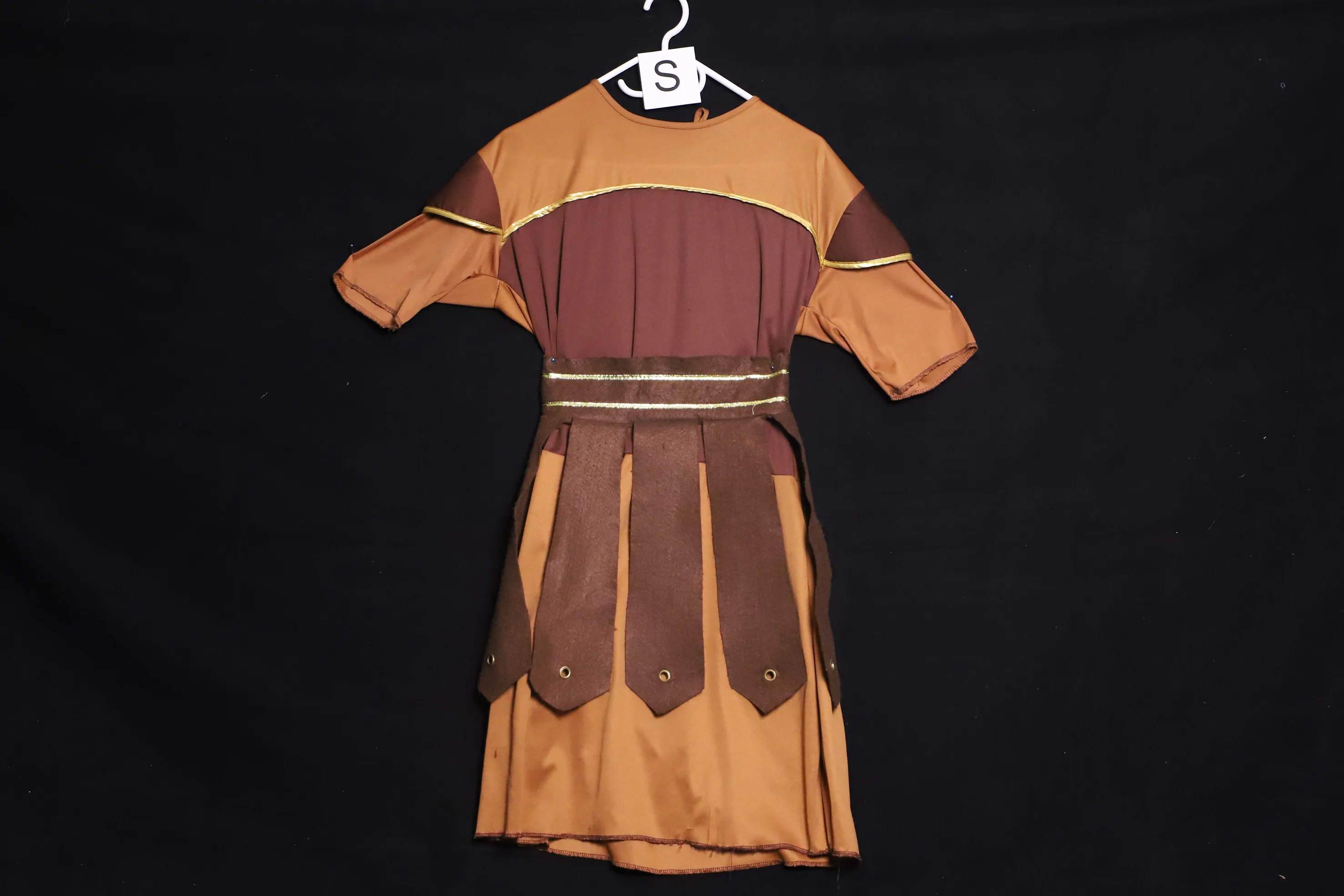 Verkleidung S mit Gürtel, braun-beige ( S0812 )