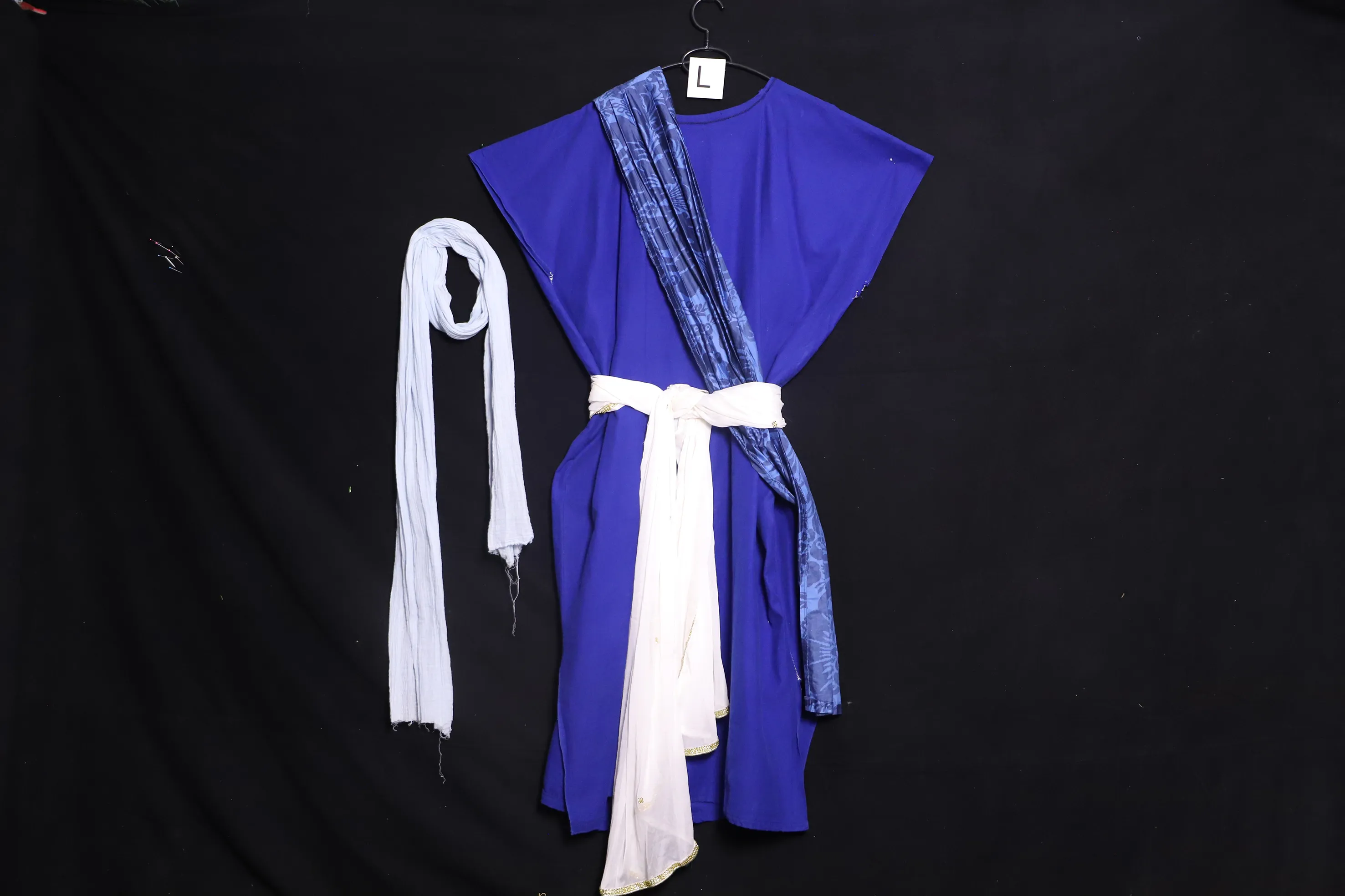 Verkleidung L mit Schärpe, blau ( L0649 )