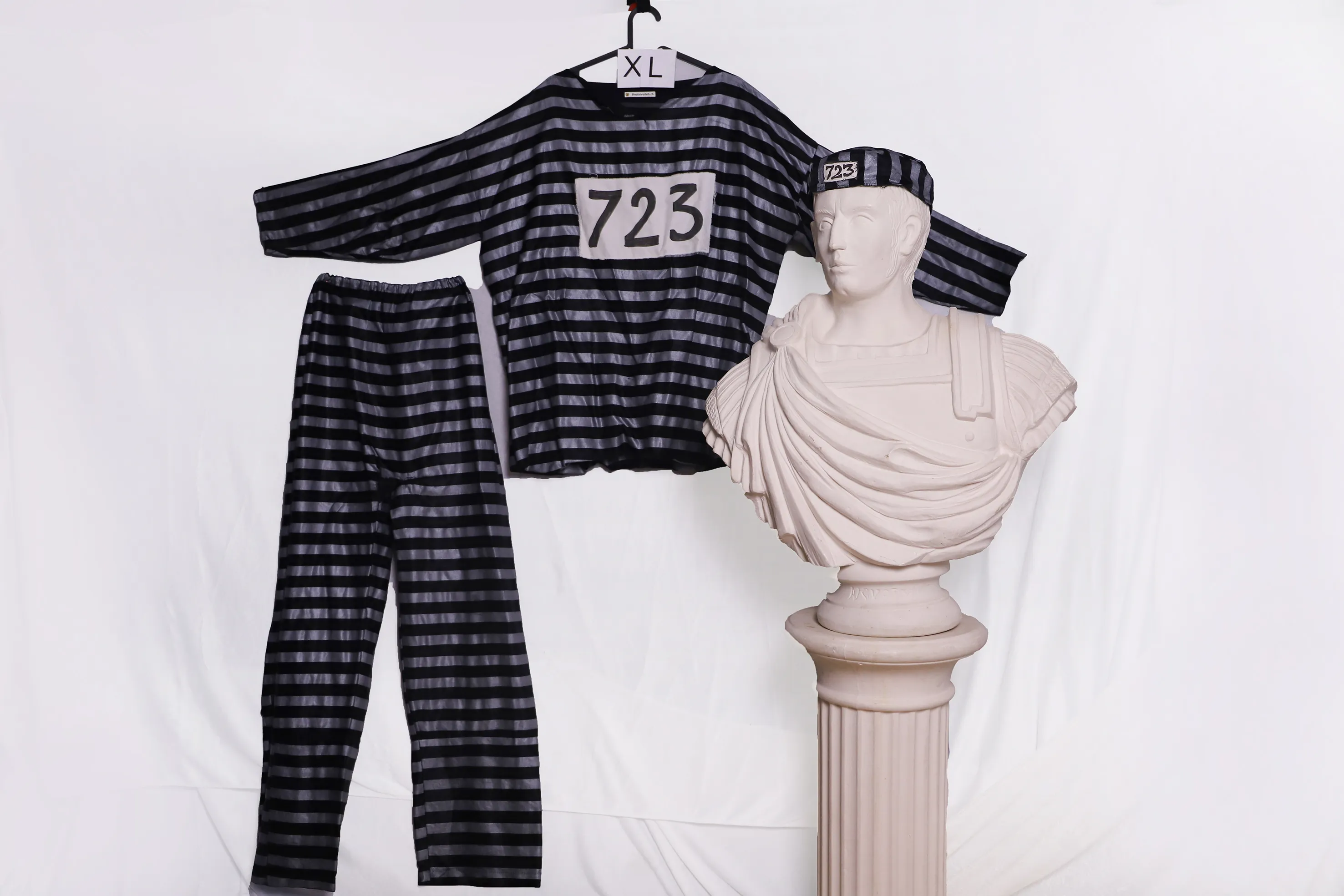 Verkleidung XL mit Kopfbedeckung, Sträfling ( XL0236 )