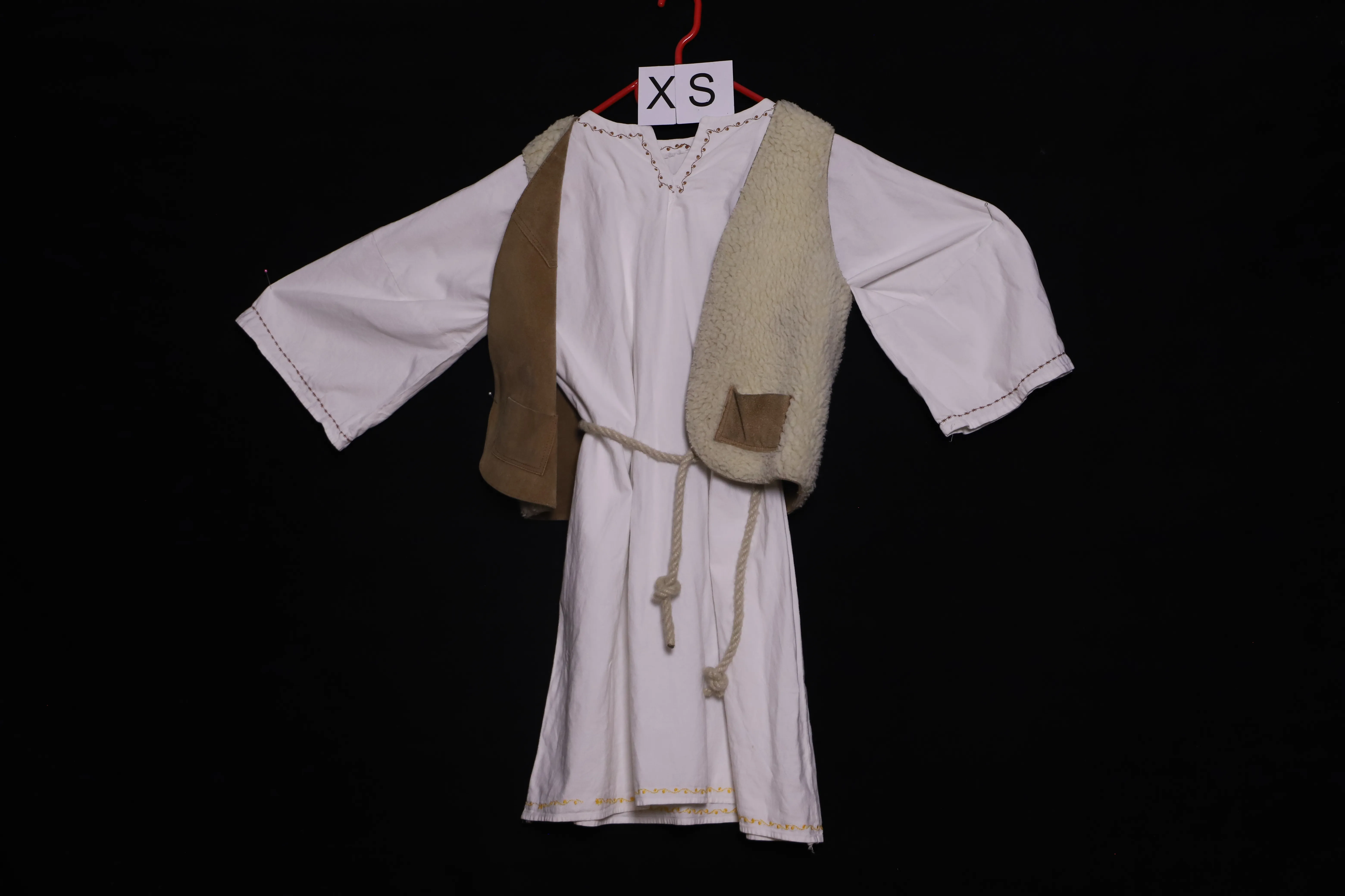 Verkleidung S mit Veste, weiss-beige ( S01114 )