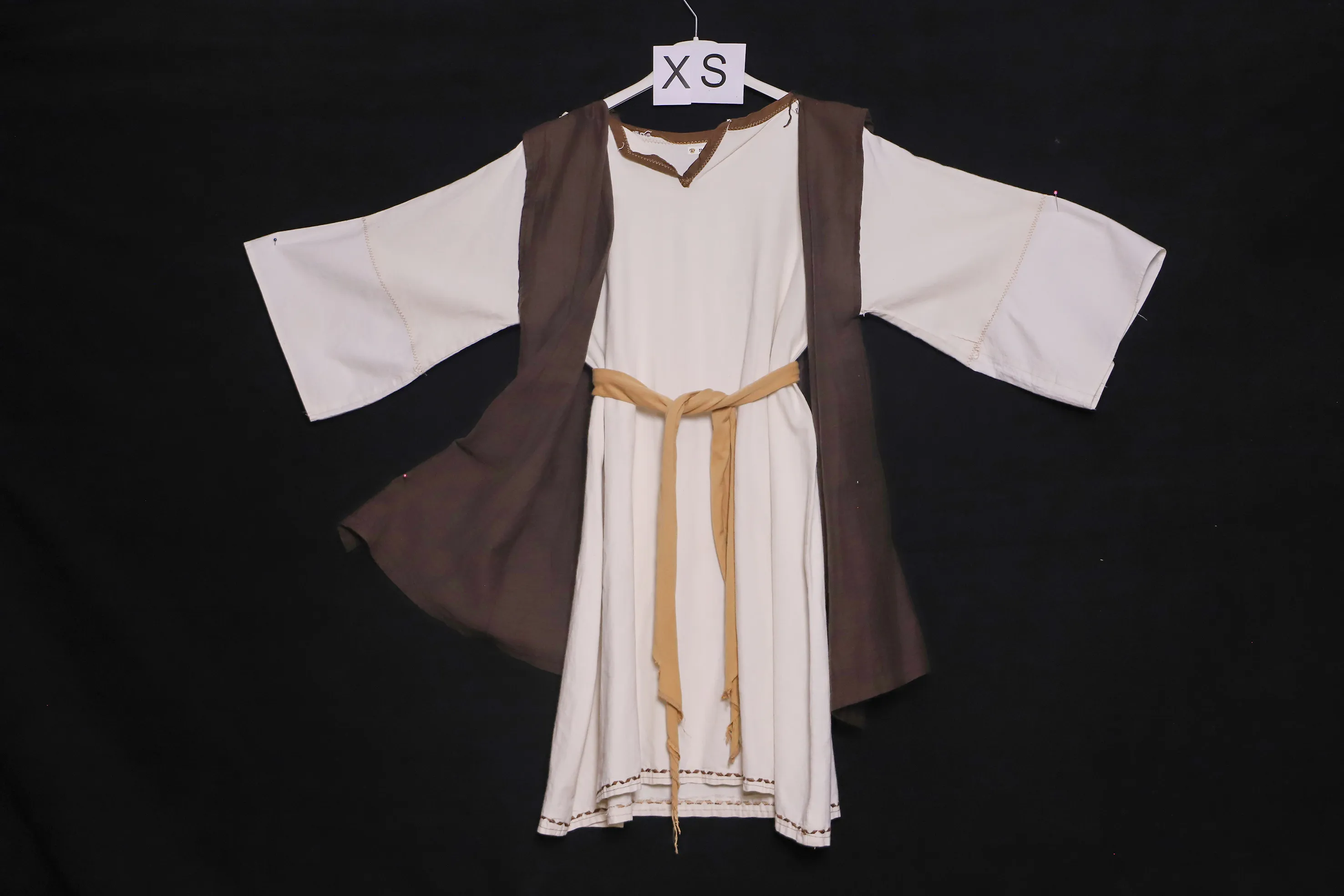 Verkleidung XS mit Veste, weiss-braun ( XS0669 )