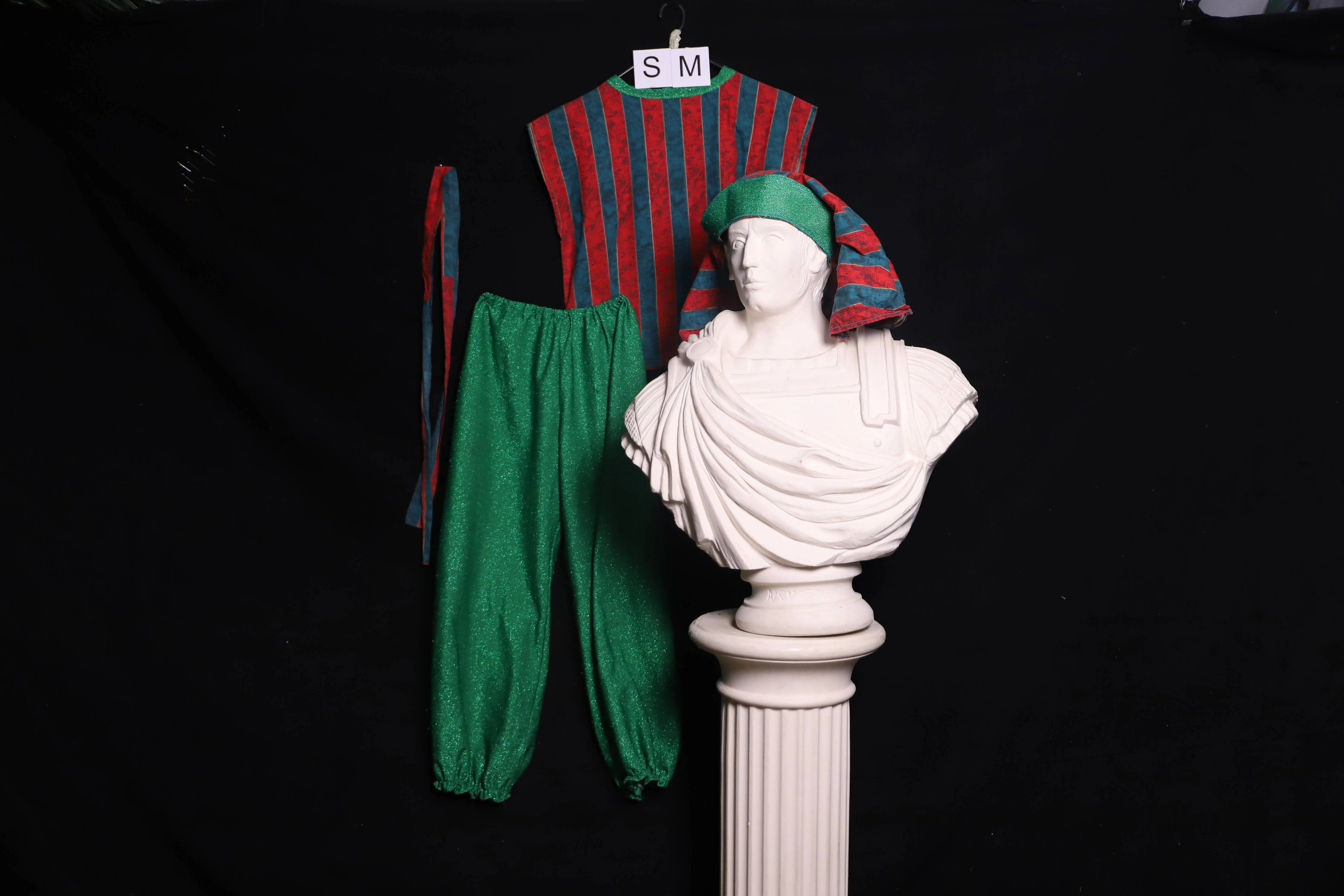 Test Verkleidung S-M mit Kopfbedeckung, Diener grün (SM0707)