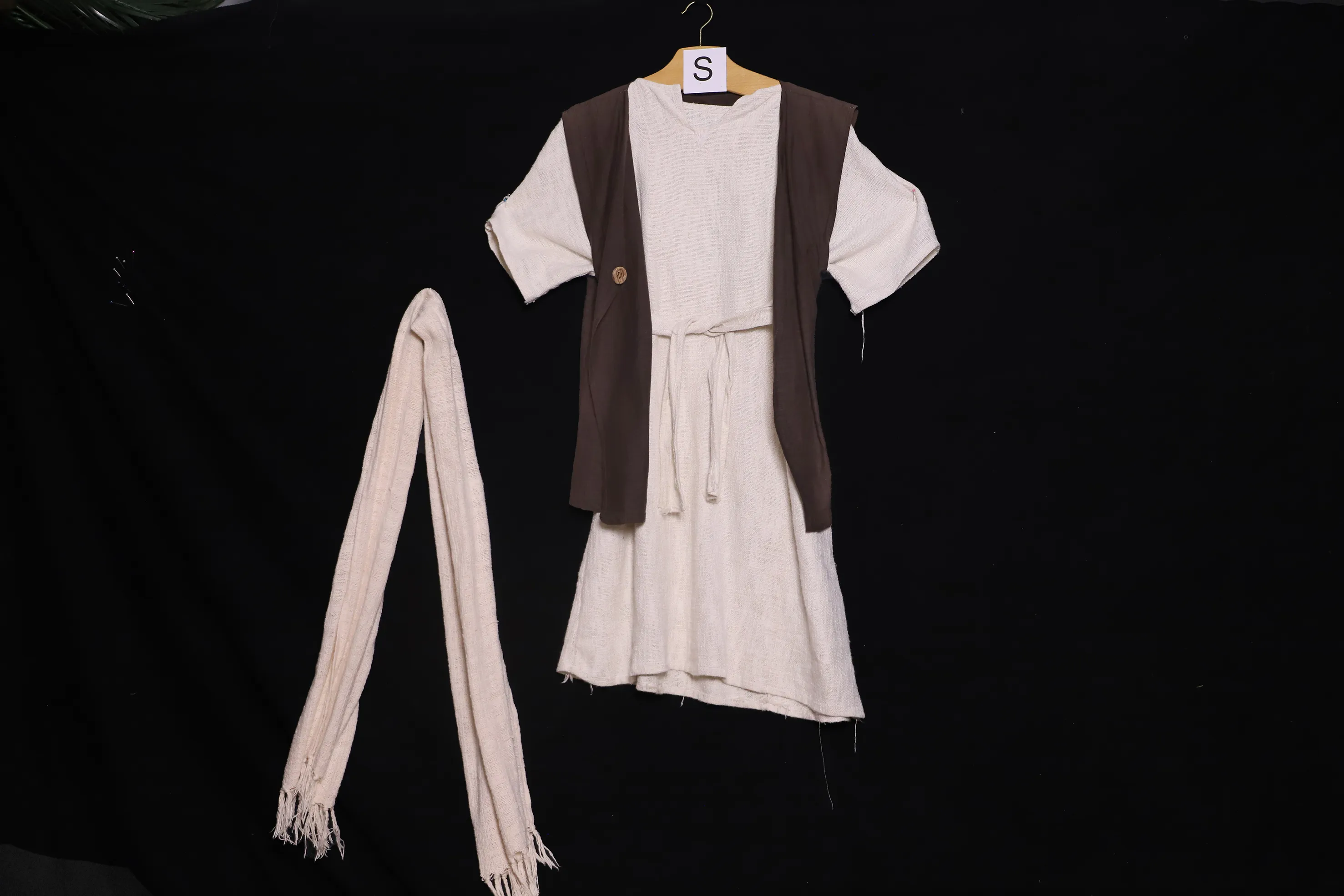 Verkleidung S mit Veste, weiss-braun ( S01101 )