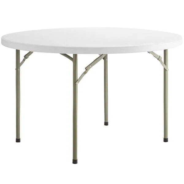 48" Round White Table