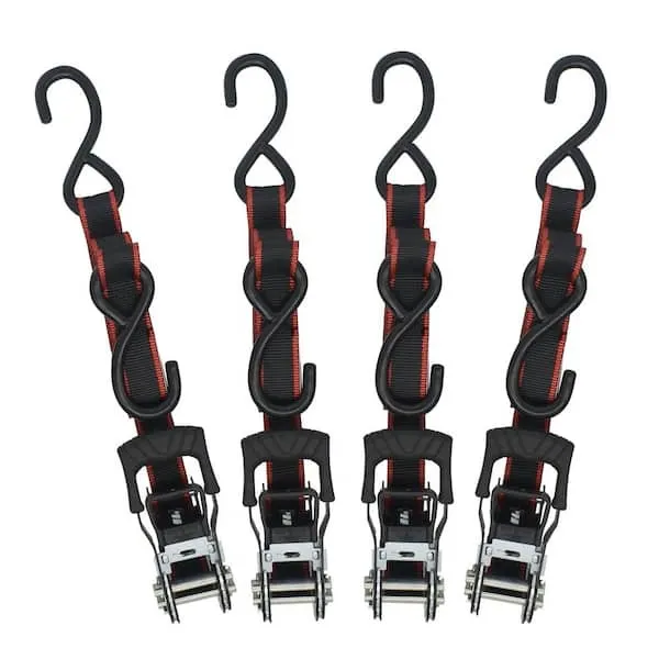 Ratchet Tie-Down Straps 12 ft. x 1 in.