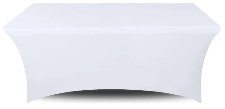 White Form-Fitting Table Cover (Rectangular)