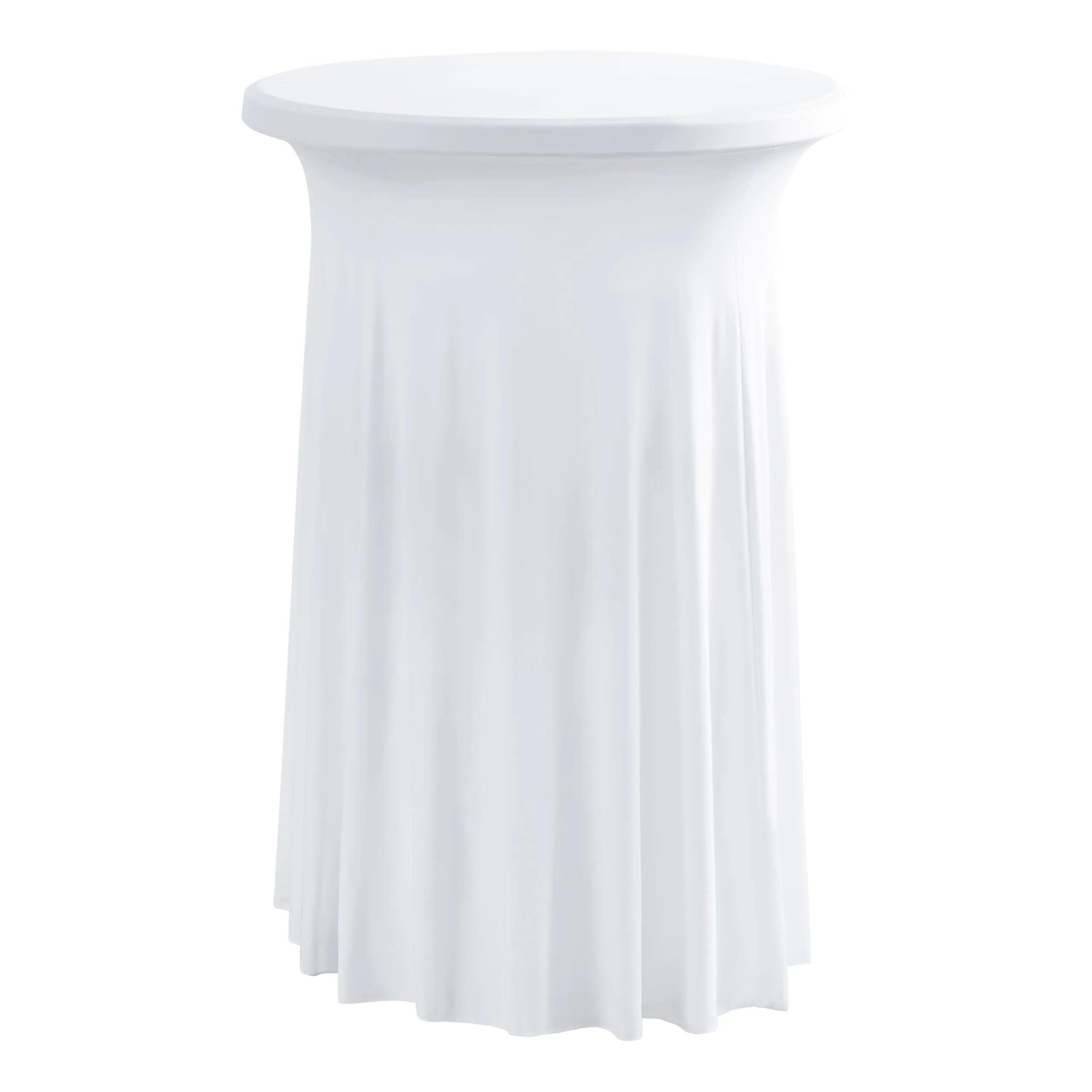 White Fitted Table Cover/Skirt (Cocktail)