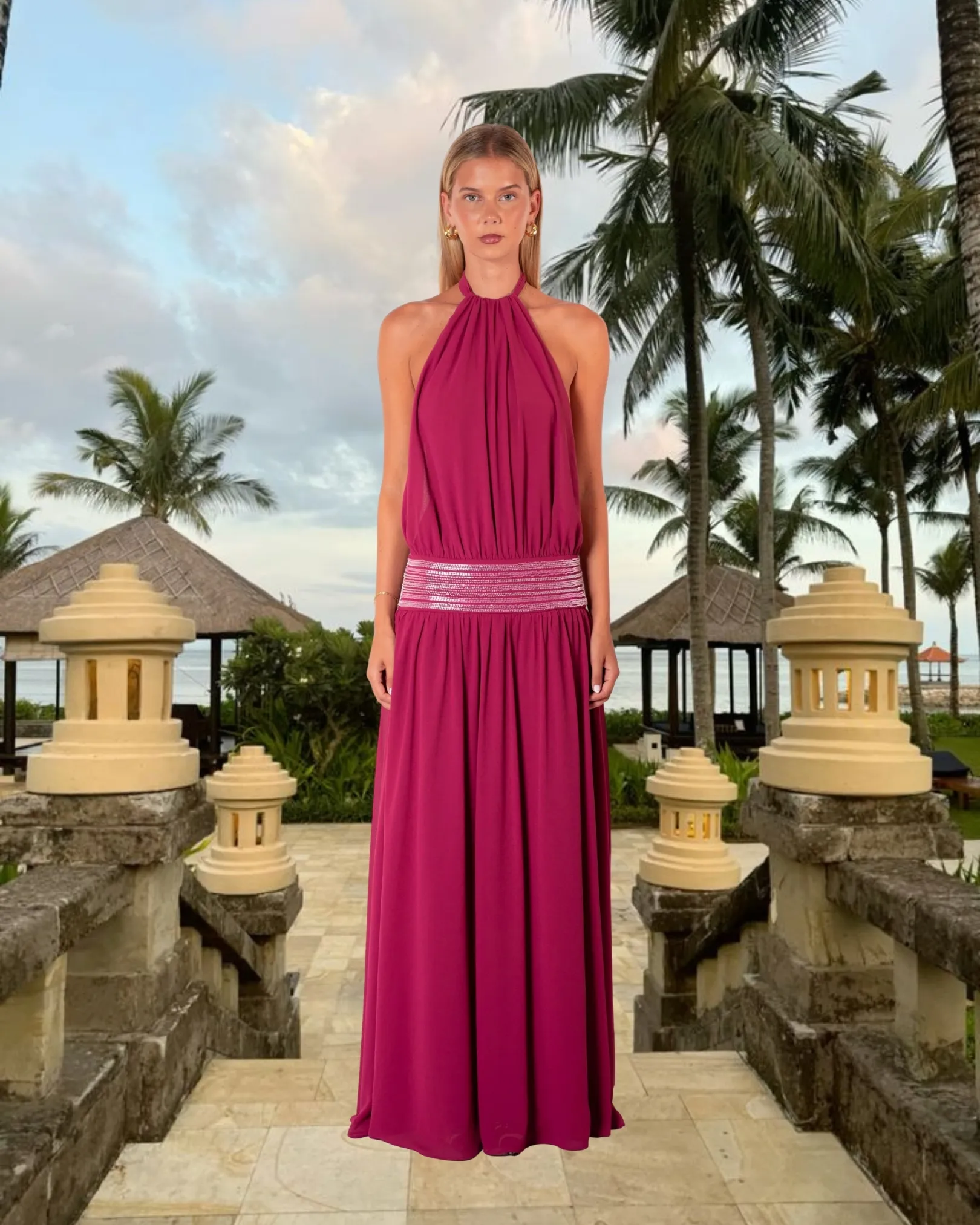 I AM DELILAH - Delphine Maxi Dress in Ruby