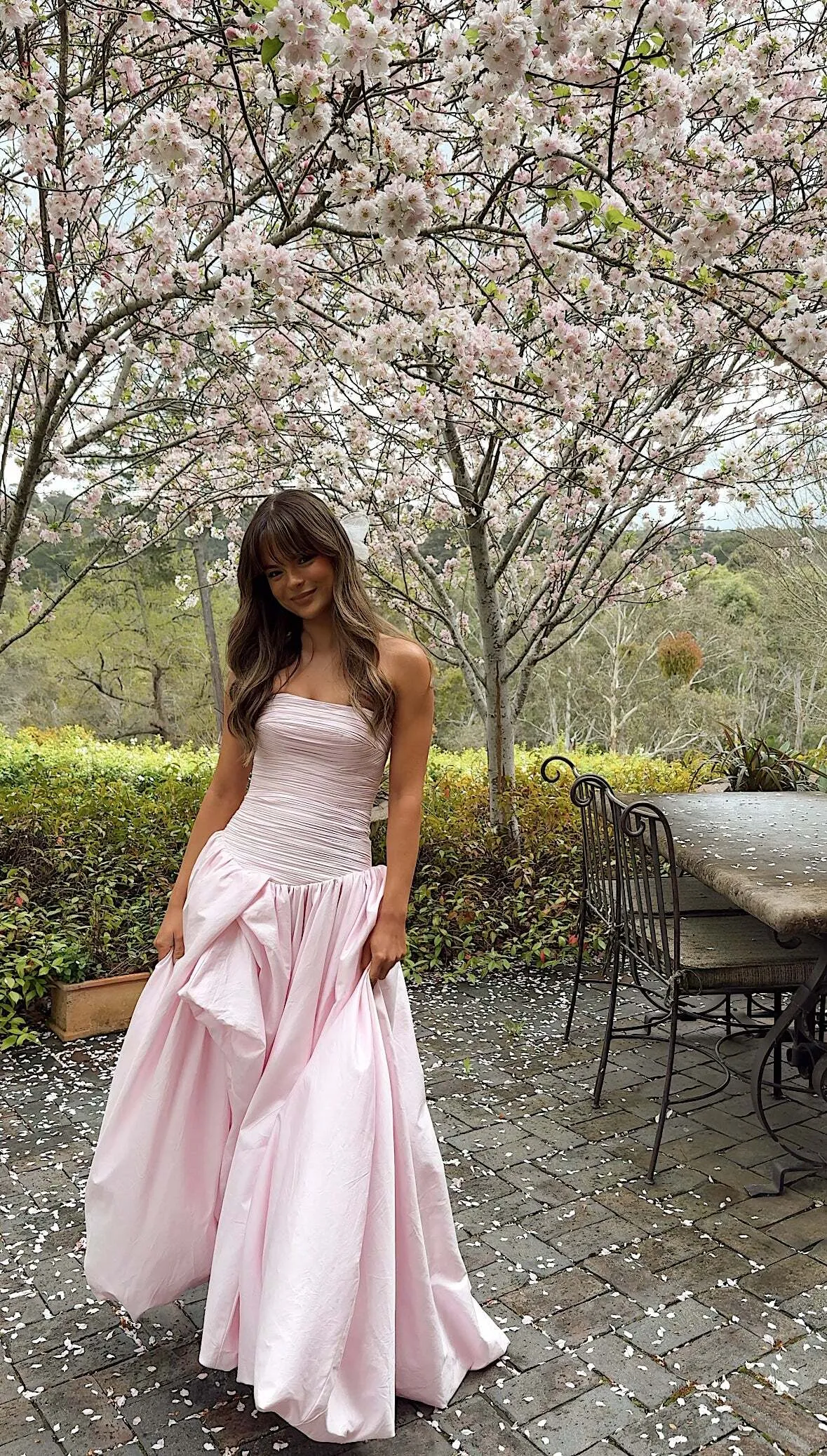 AJE - Bubble Hem Maxi Dress in Pink