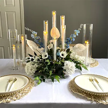 Gold Candelabra Centerpiece