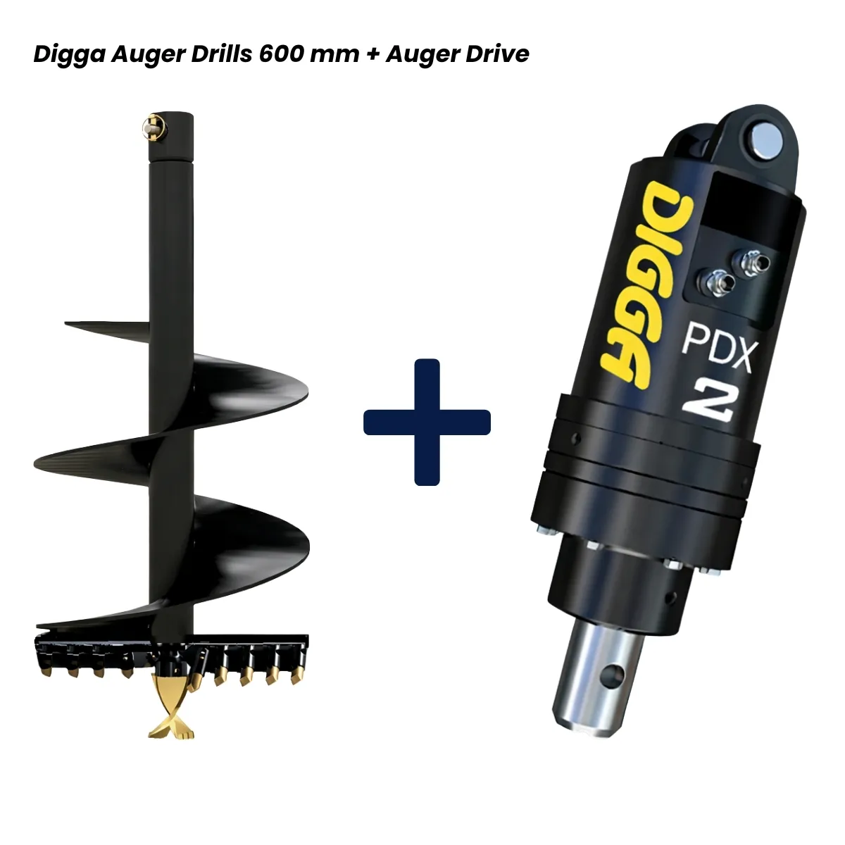 Digga Auger Drill 600 mm + Auger Drive for U17 and U27