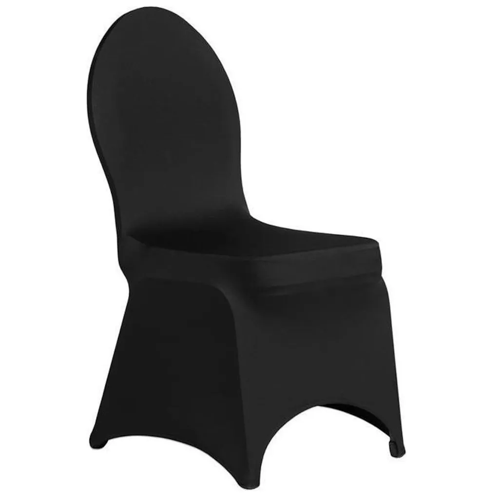 Dinerstoel met stoelhoes zwart