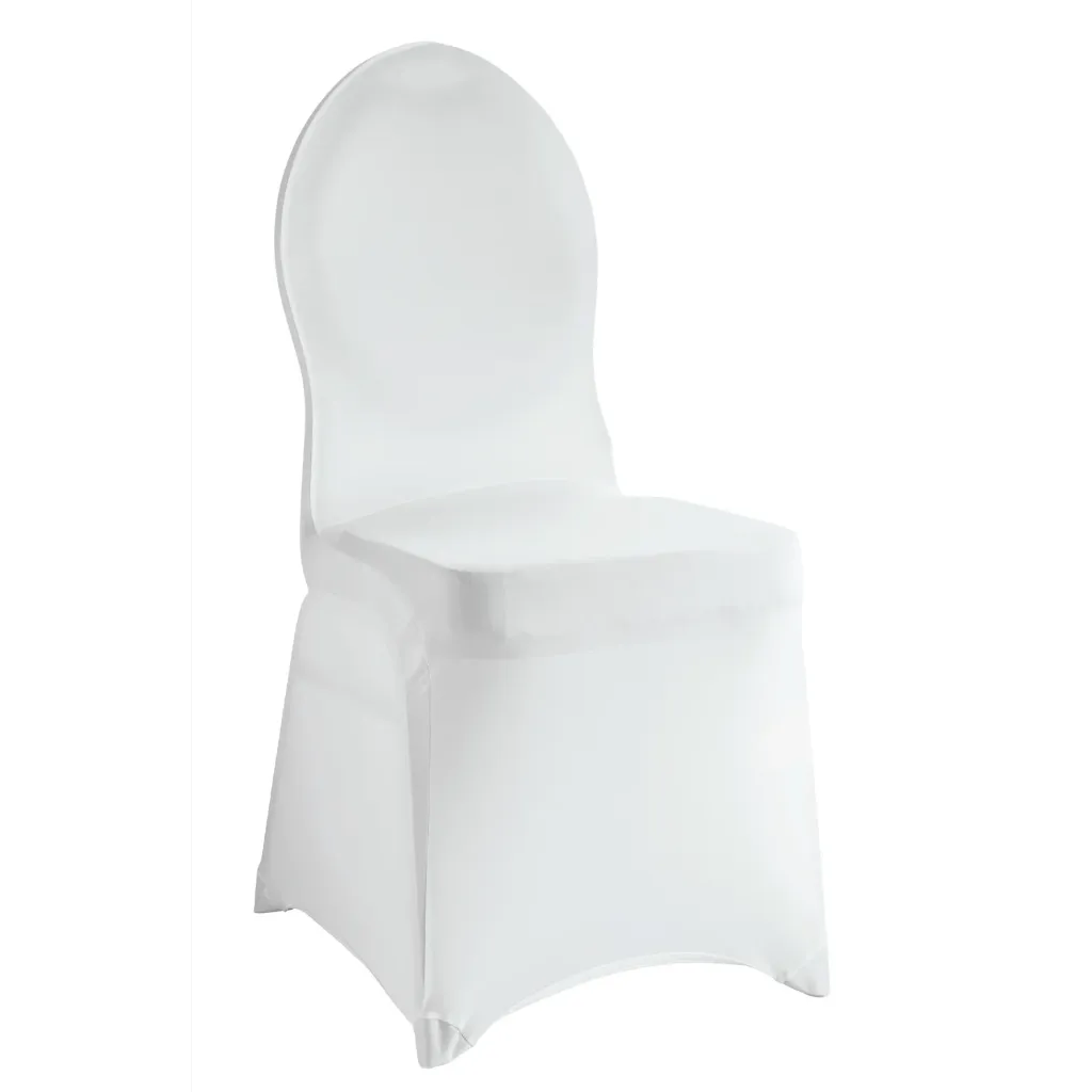 Dinerstoel met stoelhoes wit