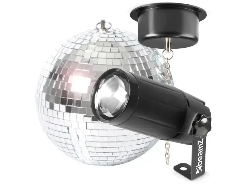 Spiegelbol met motor en lamp