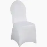 Dinerstoel met stoelhoes wit