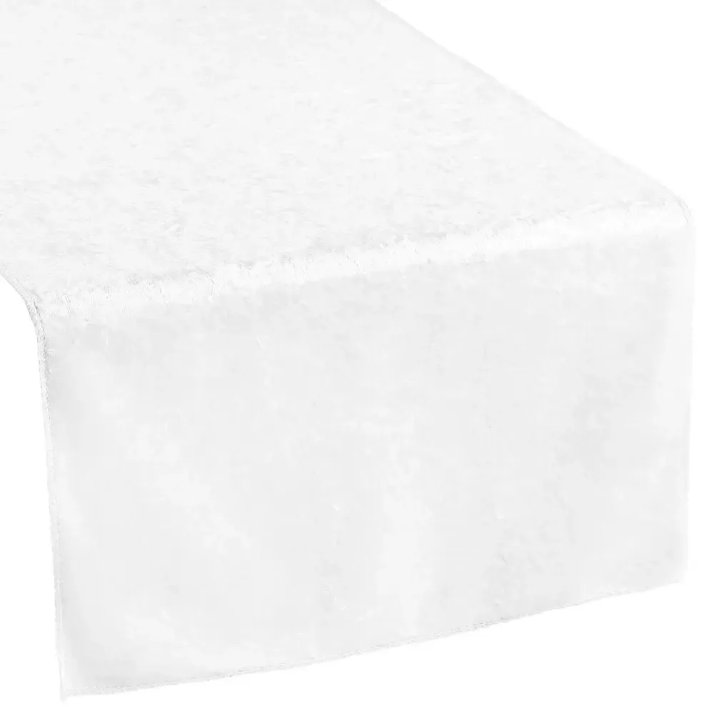 White Velvet Runner