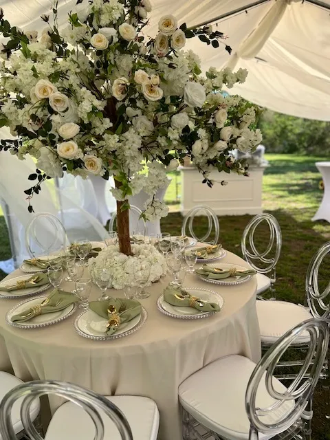 White Cherry Blossom Tree Centerpiece