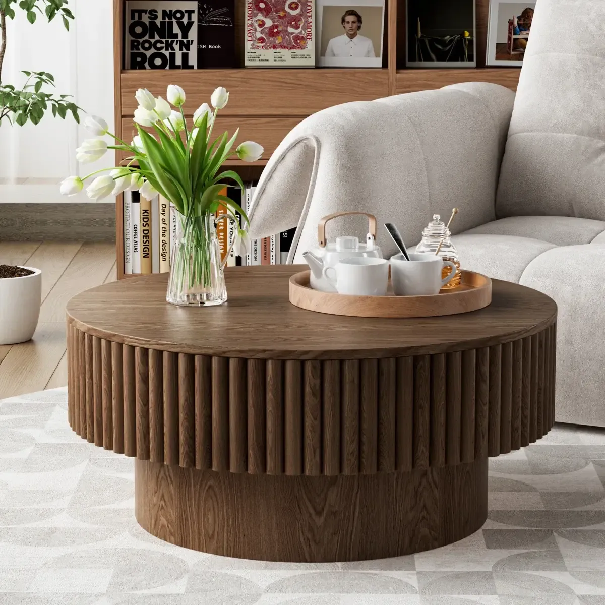 Round Drum Coffee Table