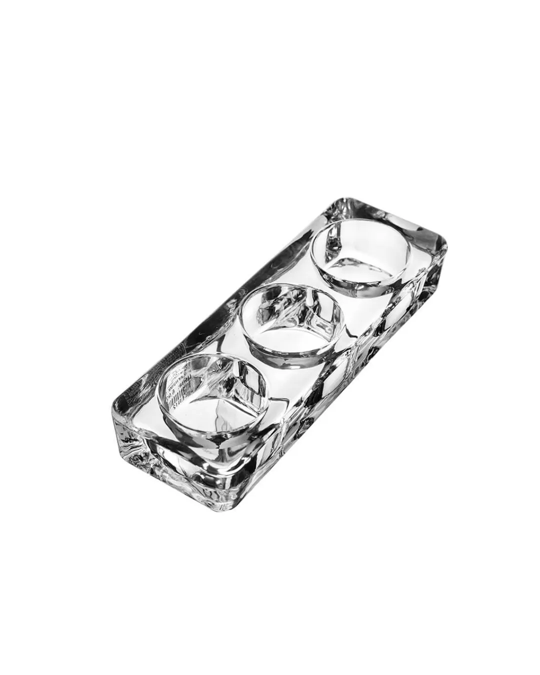 3 Crystal Glass Tealight Candelabra