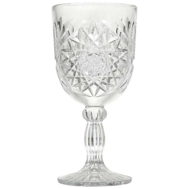 Clear Cut goblet glass 8 oz 
