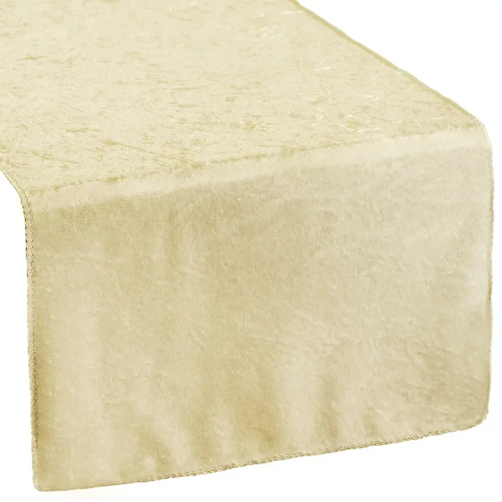 Champagne Velvet Table Runner