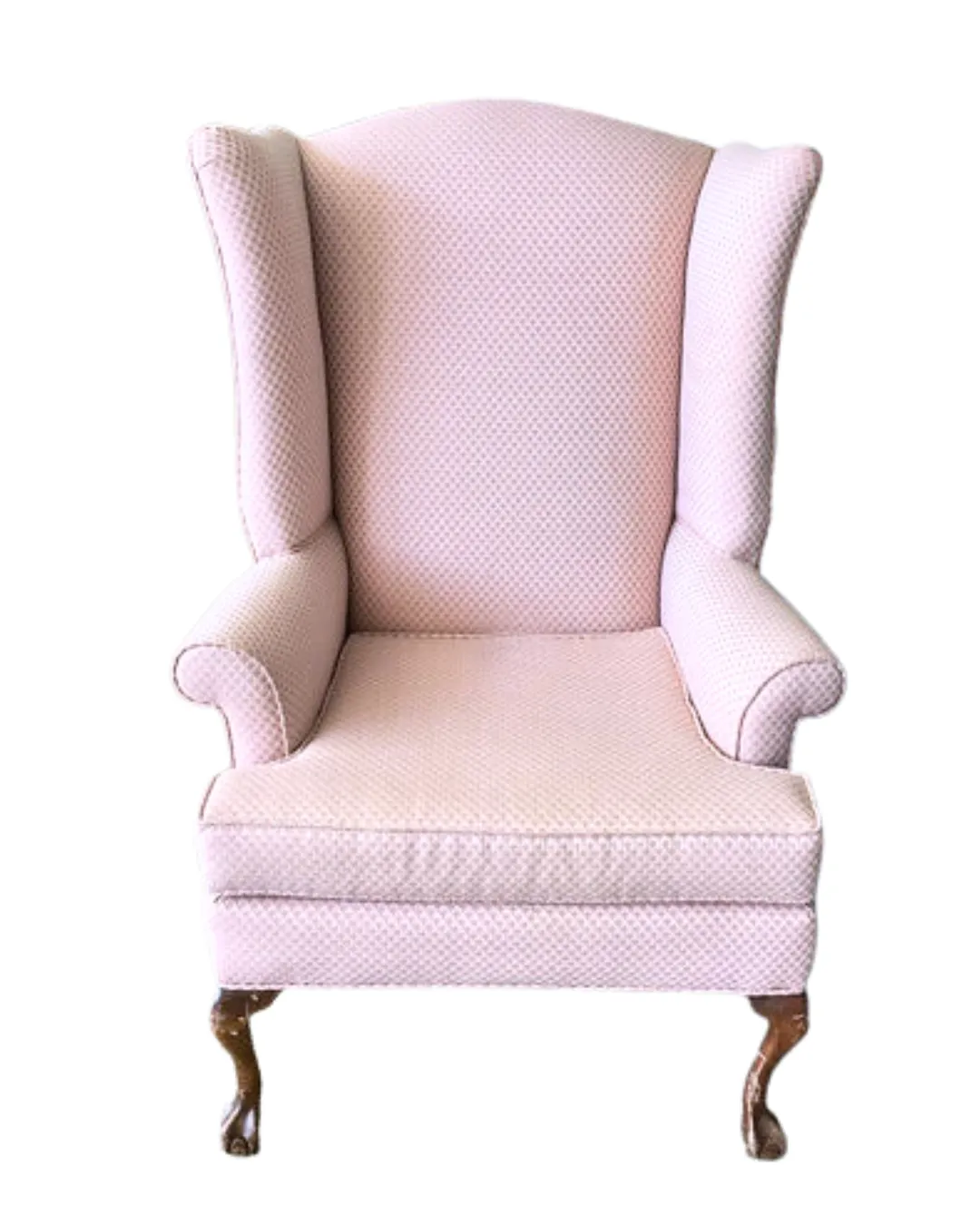Light Pink Wingback Chair