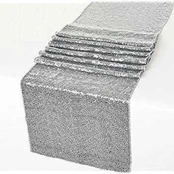 Silver Sequin Table Runner
