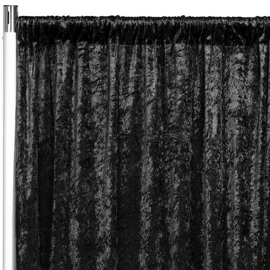 Velvet Drape 10ftH 52"W- Black 