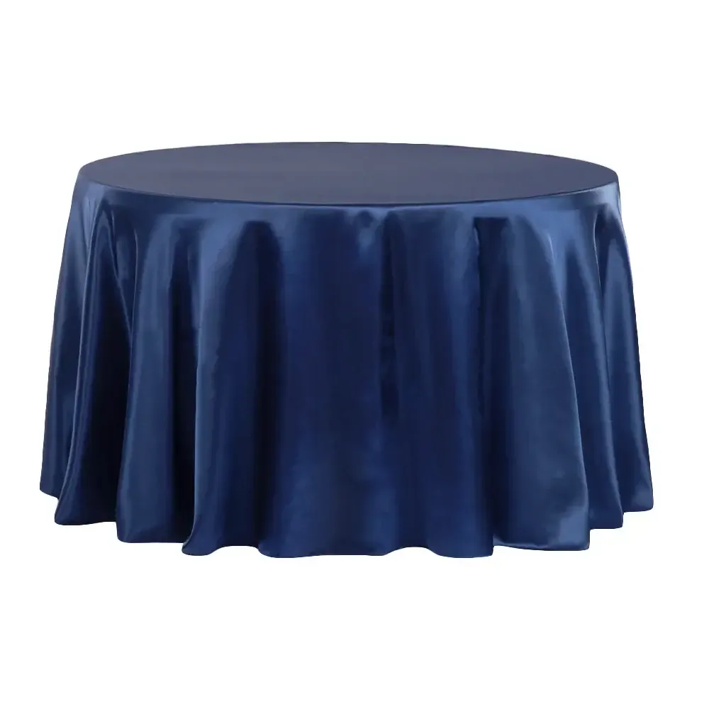 Navy Blue Satin Linen