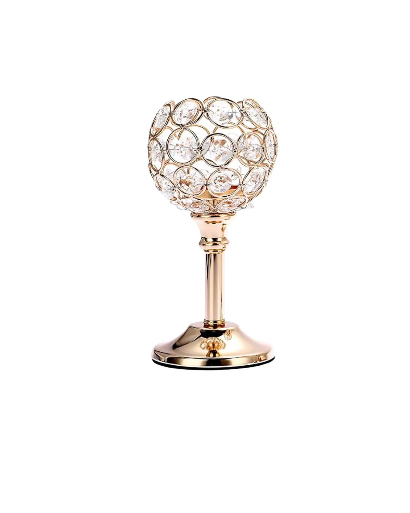 Small Gold Globe Candle Holder