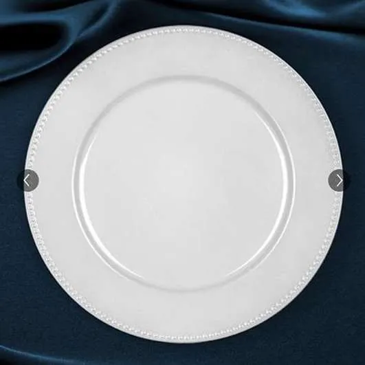 White dotted Charger Plate