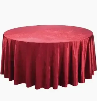 Velevet 120" Round Tablecloth-Red