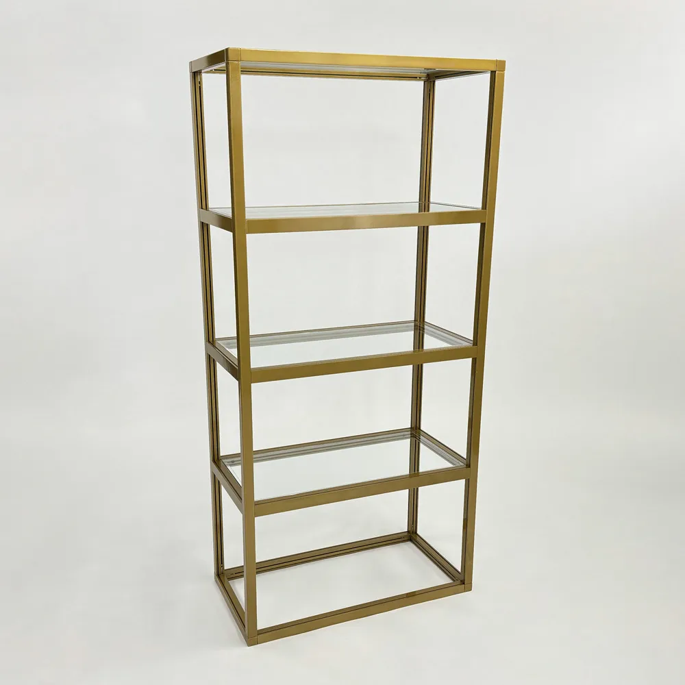 gold display shelf