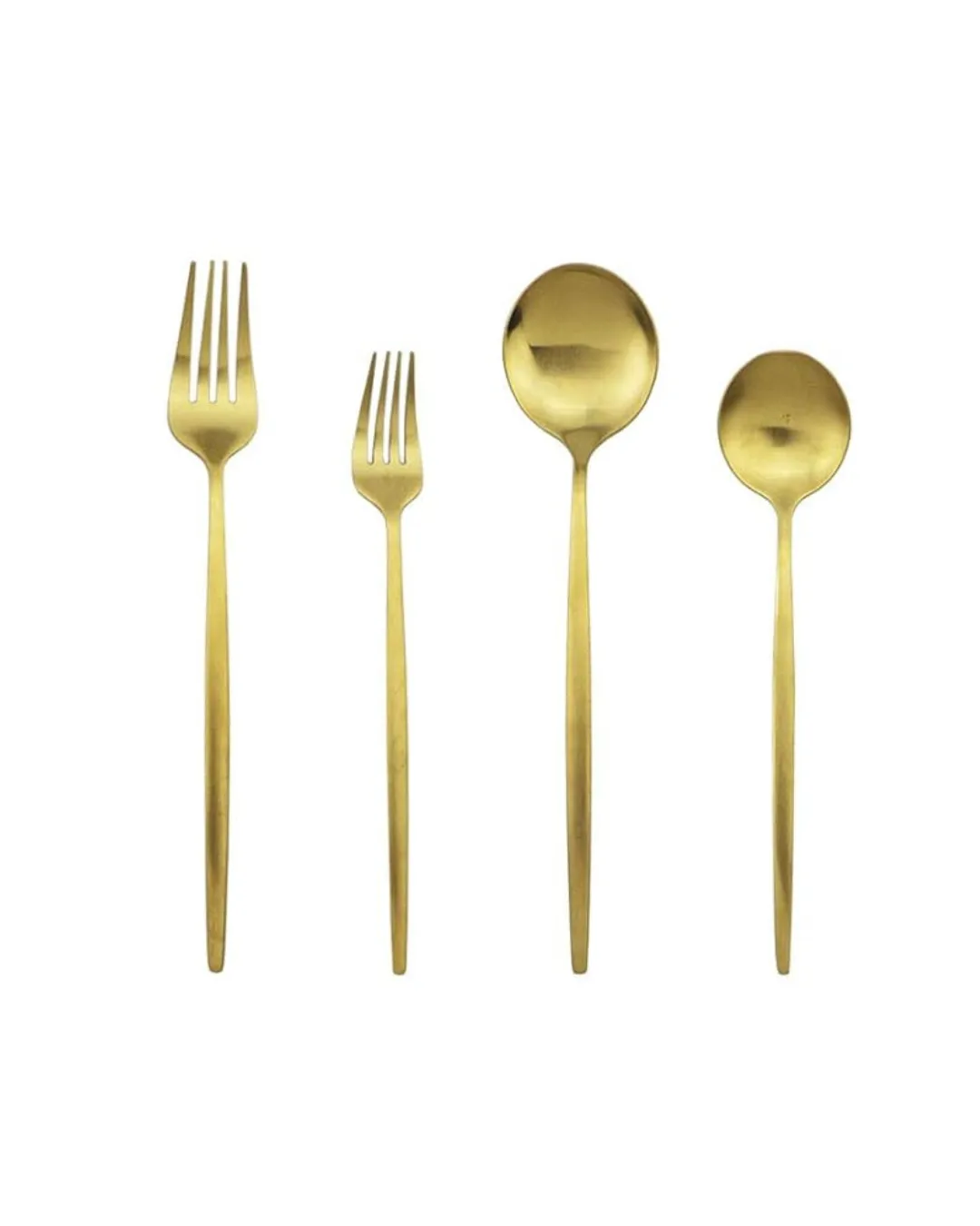 Flat Matte Gold Flatware