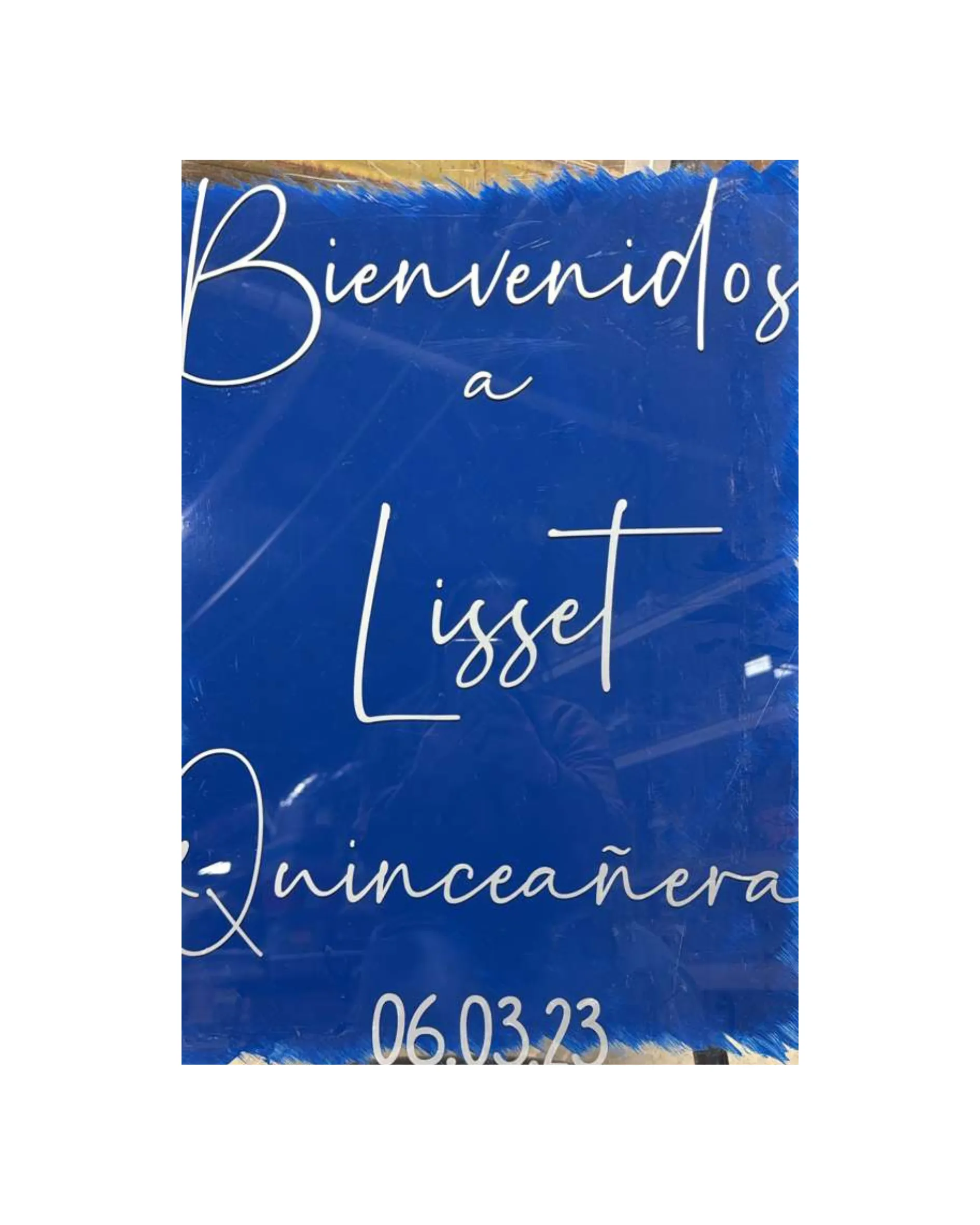 Cobalt Blue Acrylic Sign