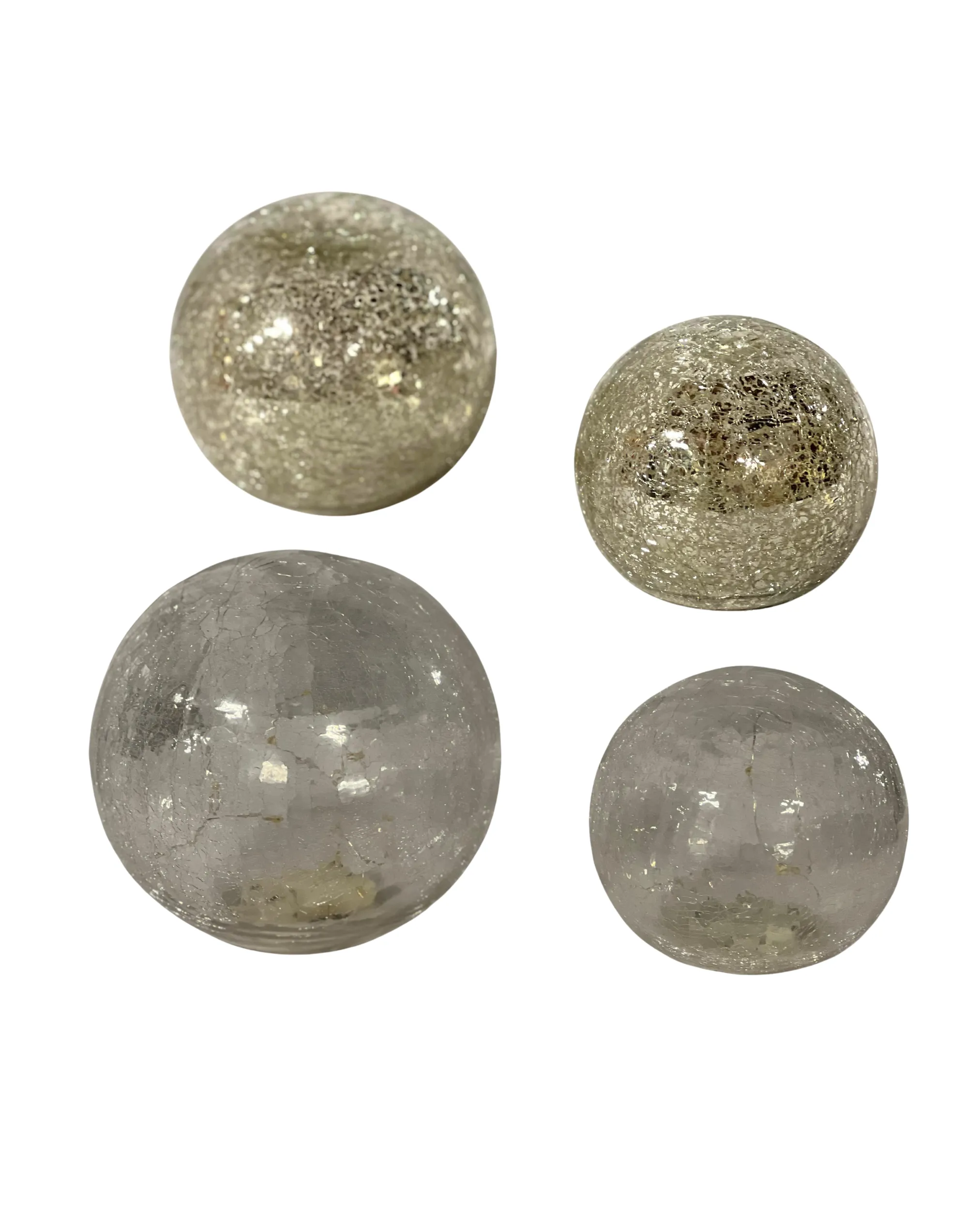 Silver Mercury Glass Spheres Lights