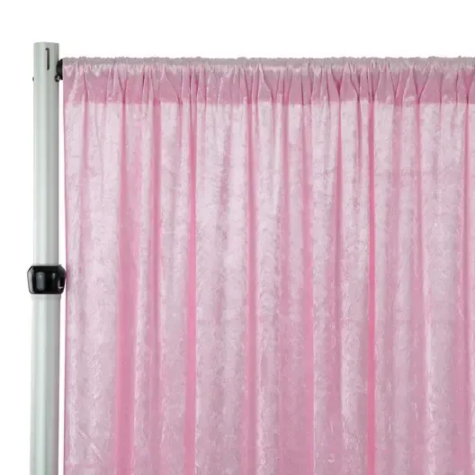 Velvet Drape 10ftH 52"W- Pink