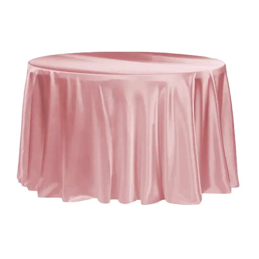 Dusty Rose Mauve Satin Linen