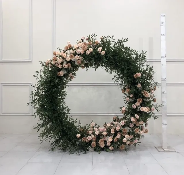 Blush round arch 7ft x 7 ft